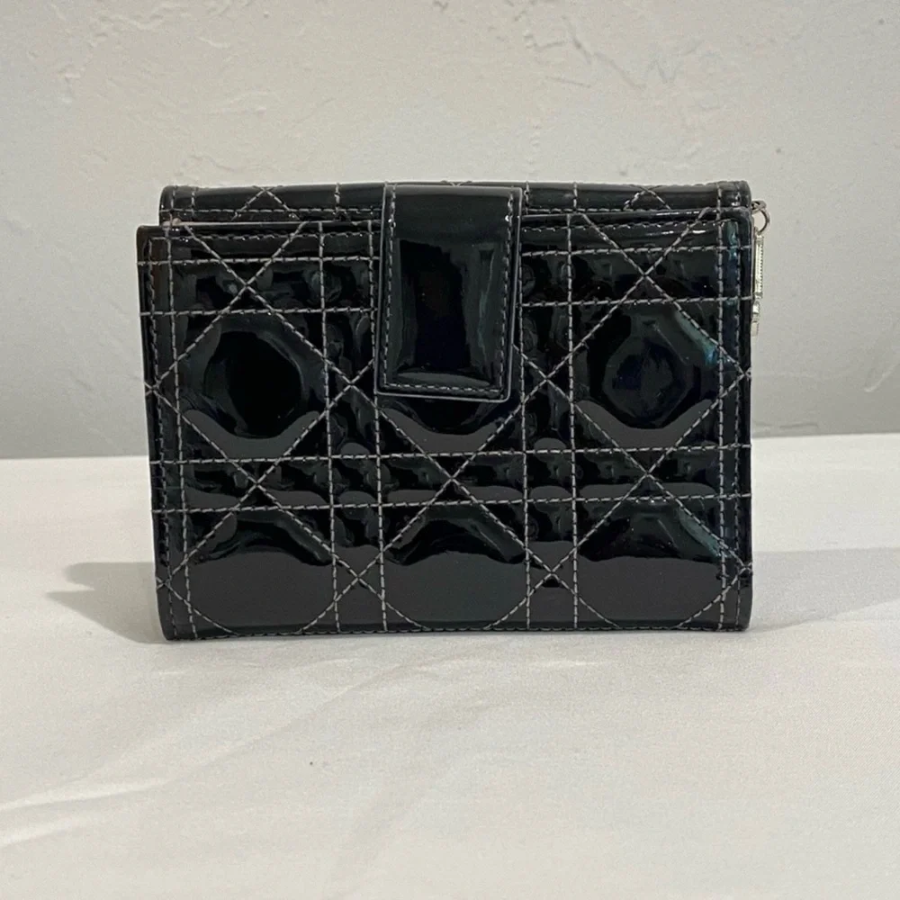 Christian Dior Patent Leather French Wallet
